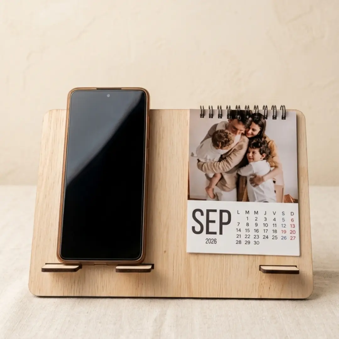 Soporte de Celular y Calendario MDF  2