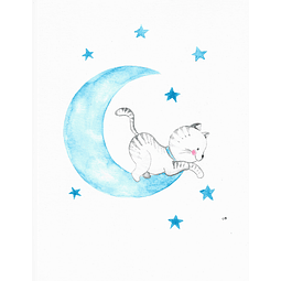 Gato en la luna