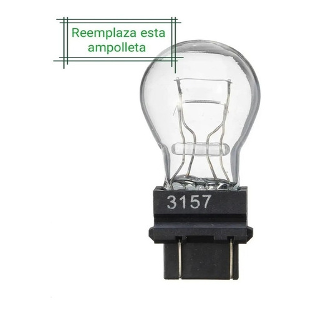 Ampolleta Led T25 / 3157 / Ambar Canbus 2 Contacto 2 Und