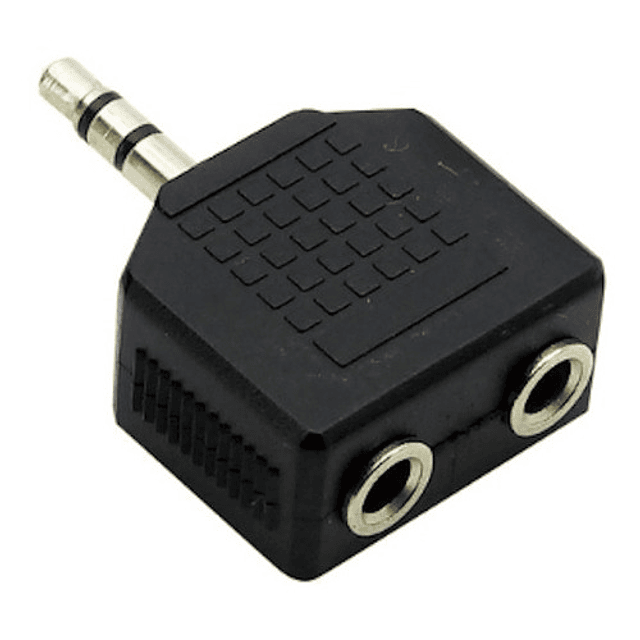 Adaptador Plug 3.5mm X 1 /jack 3.5mm X 2 - Negro