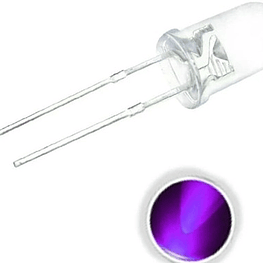 5x Diodo Led Uv Ultravioleta 3mm 3.3v 