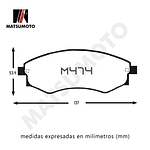 Pastillas De Freno Delantera Semi Metalica Para Nissan Sentra 1.8