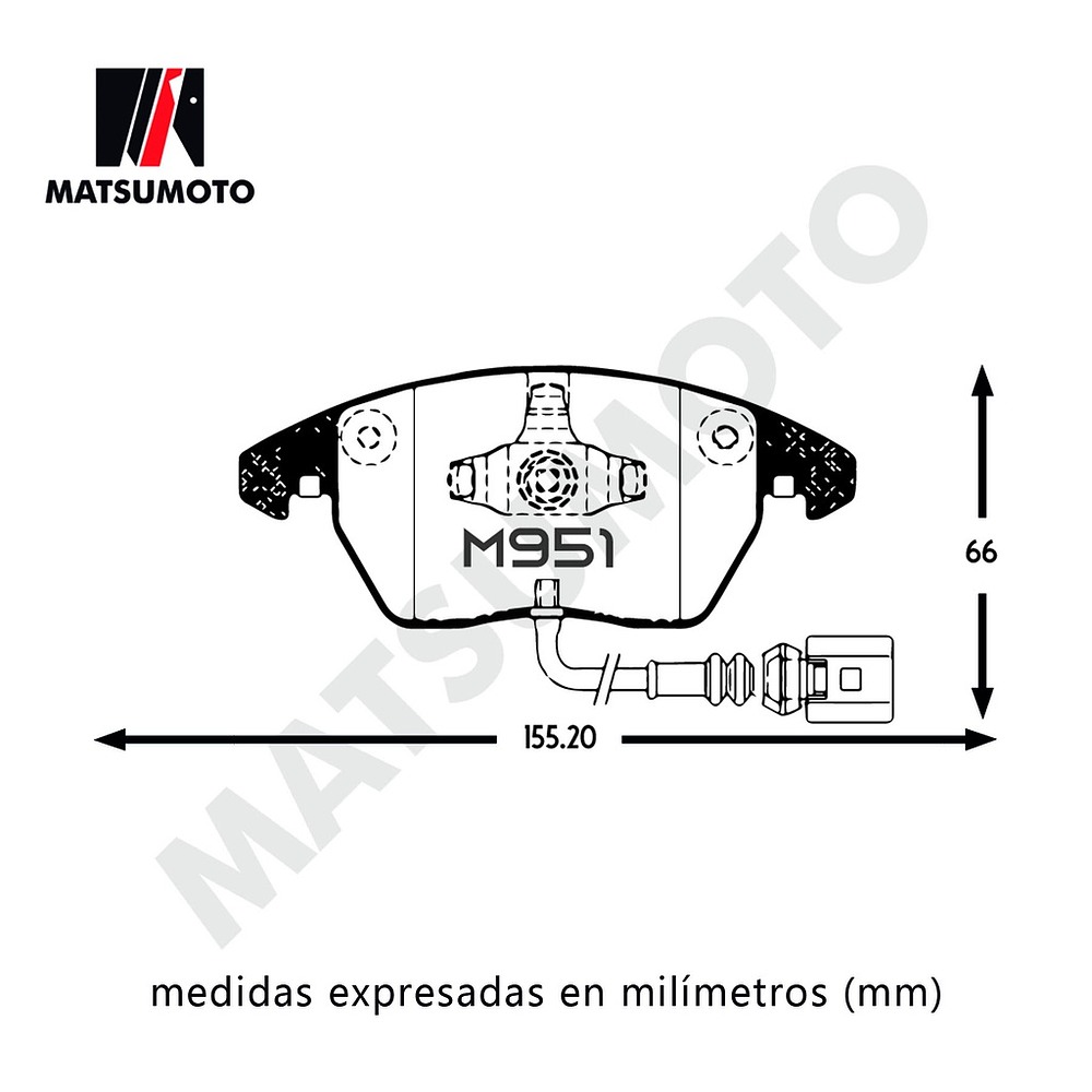 Pastillas De Freno Delantera Semi Metalica Para Vw Golf Bora Jetta Passat Beetle