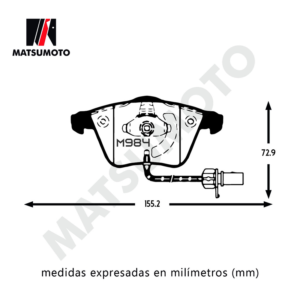 Pastillas De Freno Delantera Semi Metalica Para Volkswagen Golf