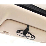 Clip Porta Lentes Y Tarjeta Universal Para Autos Fibra