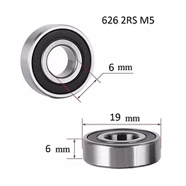 Rodamiento 626 2rs M5 Jtekt 6x19x6 Milimetros Japones