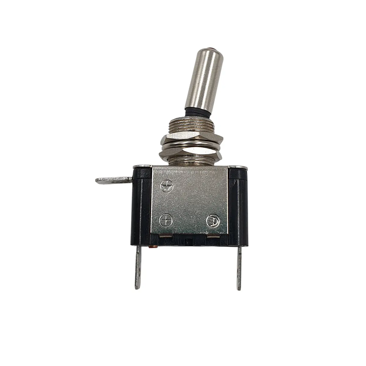 Interruptor Switch 2 Posiciones Metálico Con Luz Led Roja