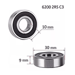 Rodamiento 6200 2rs 10x30x9 Milimetros Craft