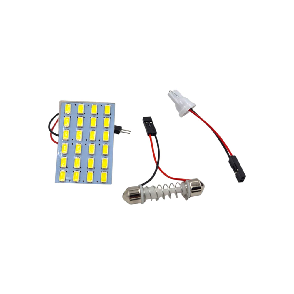Placa Led 24 Led 12V Interior De Techo Para Auto