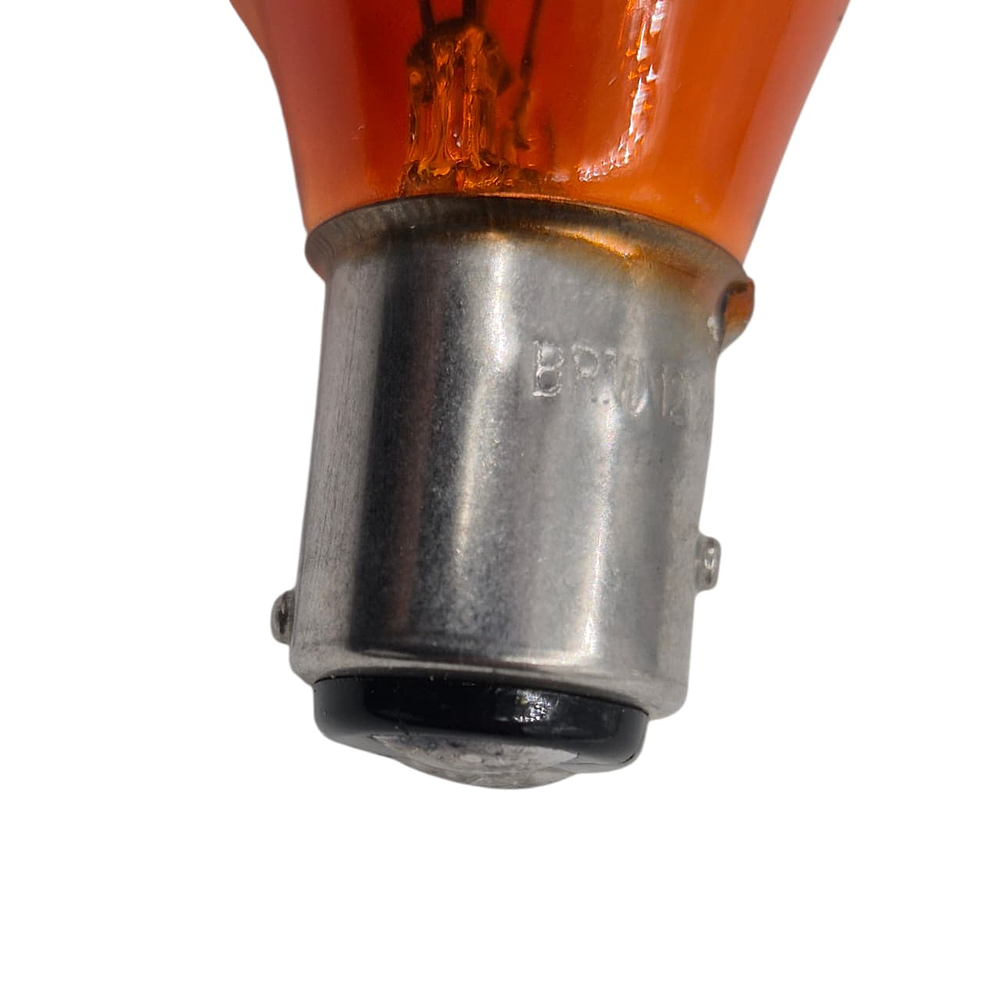 Ampolleta S25 Pata dispareja 2 Contactos 12v 21/5 W Ambar