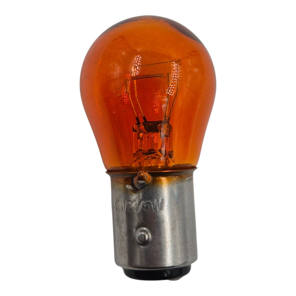 Ampolleta S25 Pata dispareja 2 Contactos 12v 21/5 W Ambar