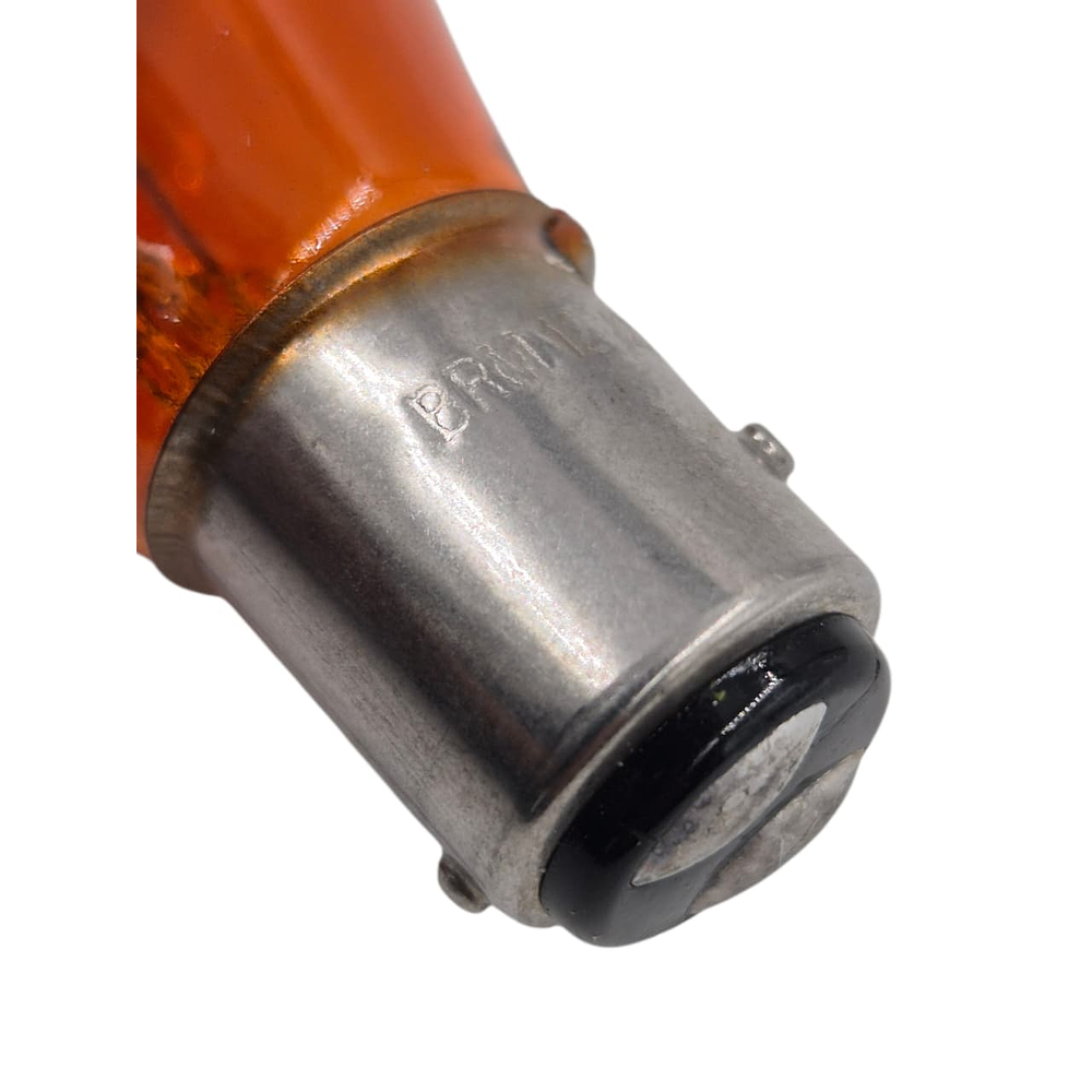 Ampolleta S25 Pata dispareja 2 Contactos 12v 21/5 W Ambar