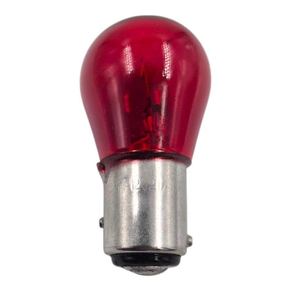 Ampolleta S25 Pata dispareja 2 Contactos 12v 21/5 W Rojo