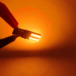 Par Ampolletas 24 Led T10 Ambar Amarillo Cola De Pescado Canbus