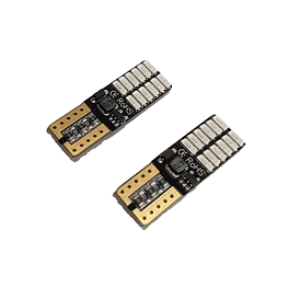 Par Ampolletas 24 Led T10 Roja Cola De Pescado Canbus