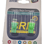 Ampolleta Led T10 Cola De Pescado Luz Verde 12v 3w