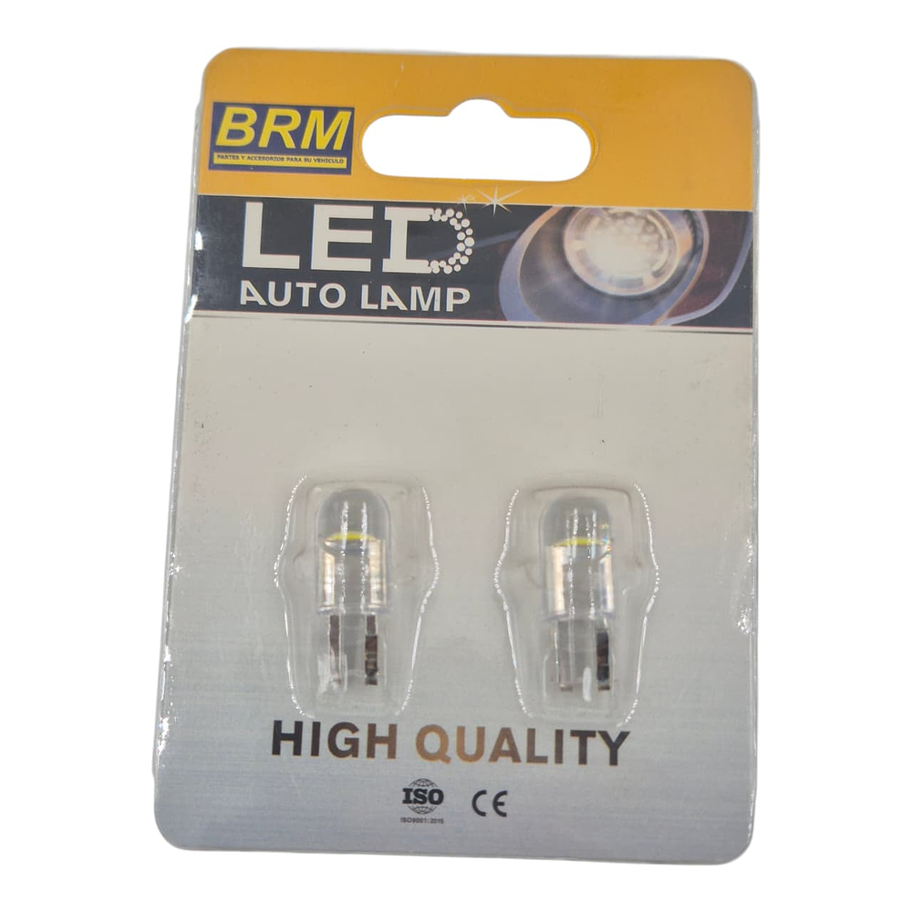 Par Ampolletas 1 Led T10 Blanco Cola De Pescado 