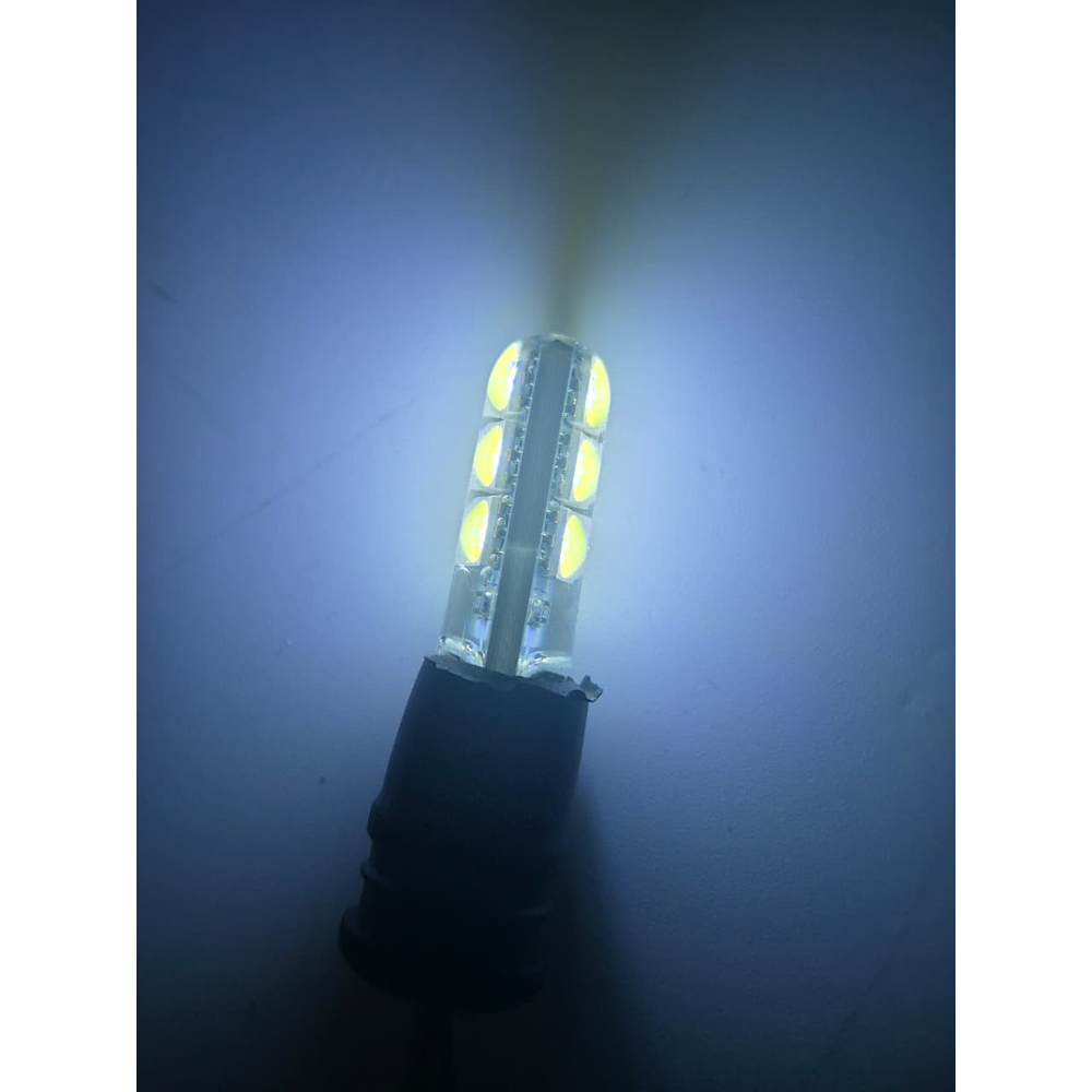 Par Ampolletas 6 Led T10  Blanco  Cola De Pescado 
