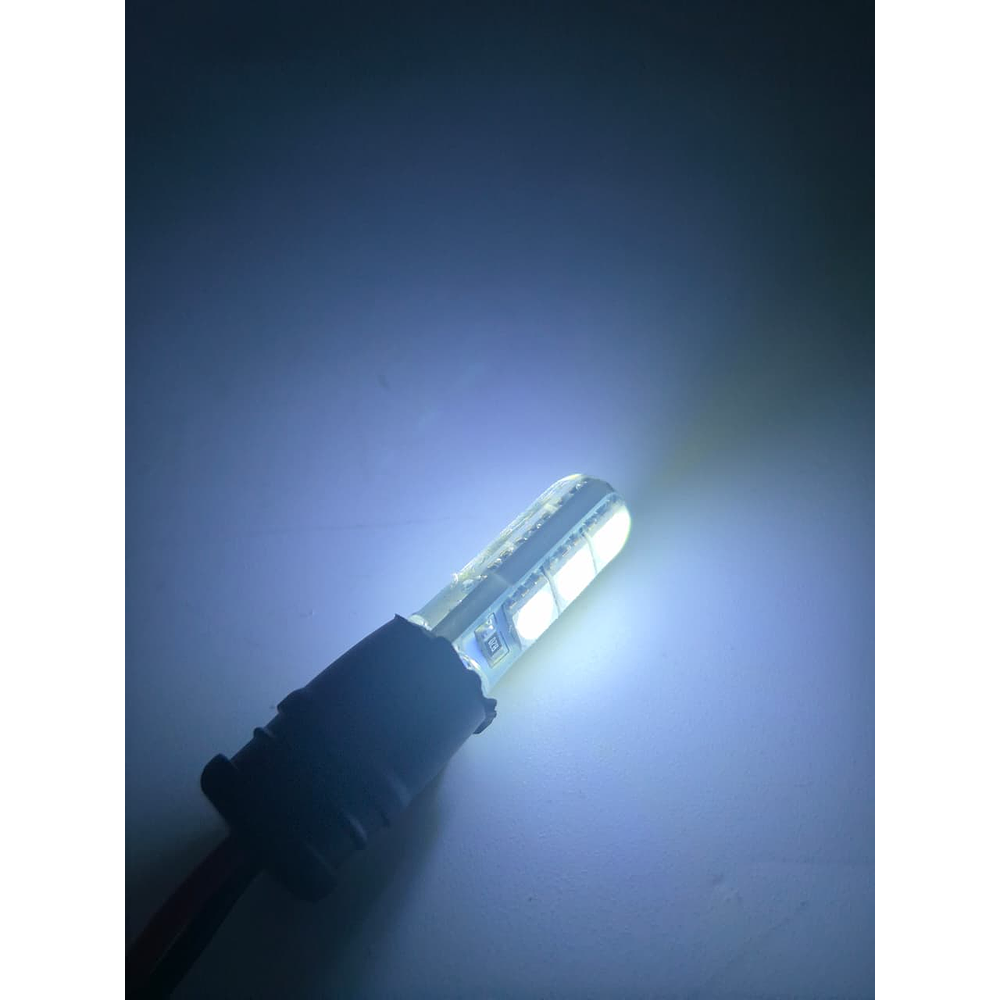Par Ampolletas 6 Led T10  Blanco  Cola De Pescado 