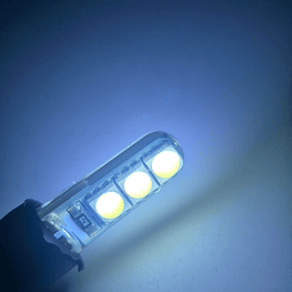 Par Ampolletas 6 Led T10  Blanco  Cola De Pescado 