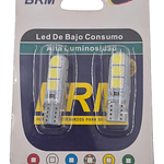 Par Ampolletas 6 Led T10  Blanco  Cola De Pescado 