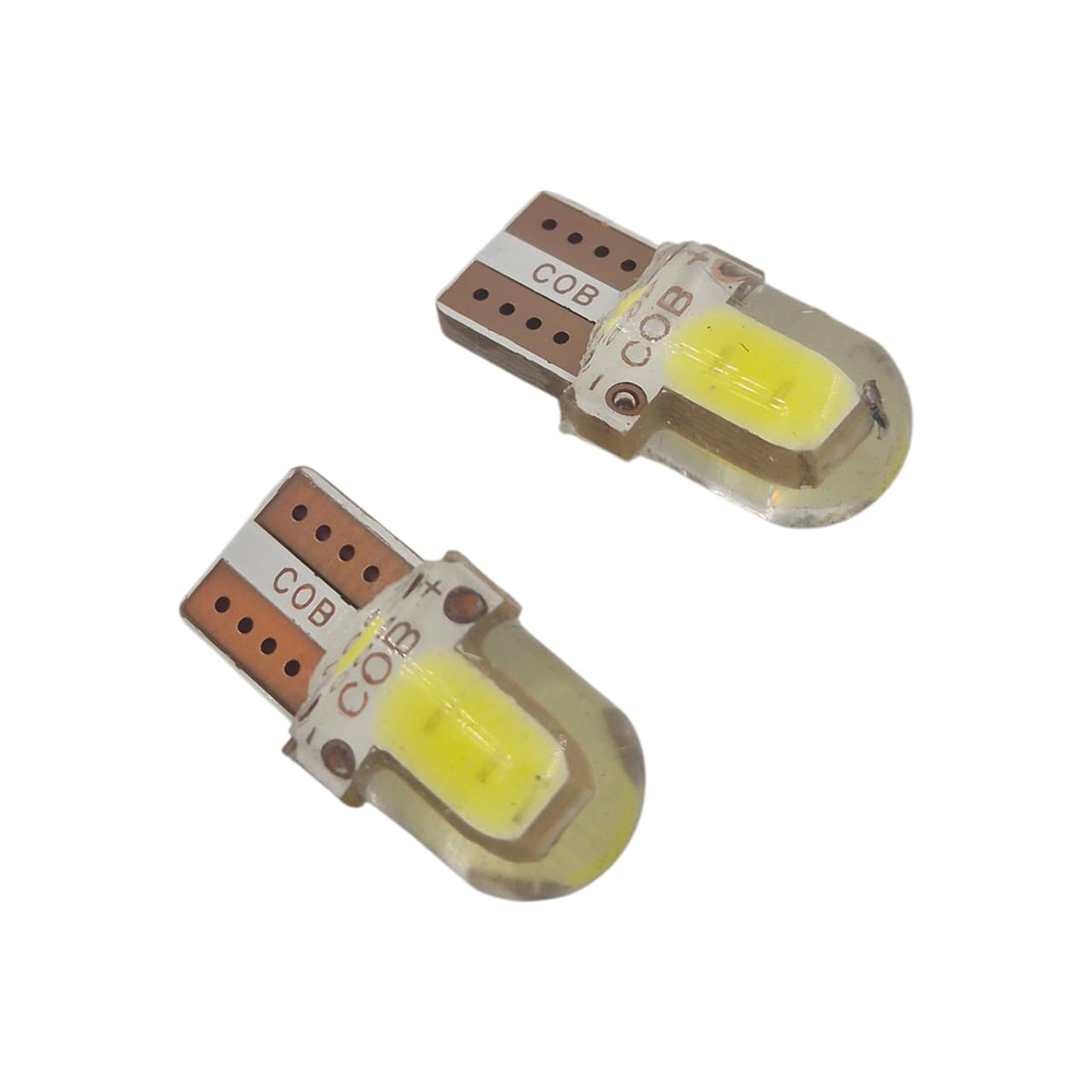 Par Ampolletas 2 Led T10  Blanco Cola De Pescado 