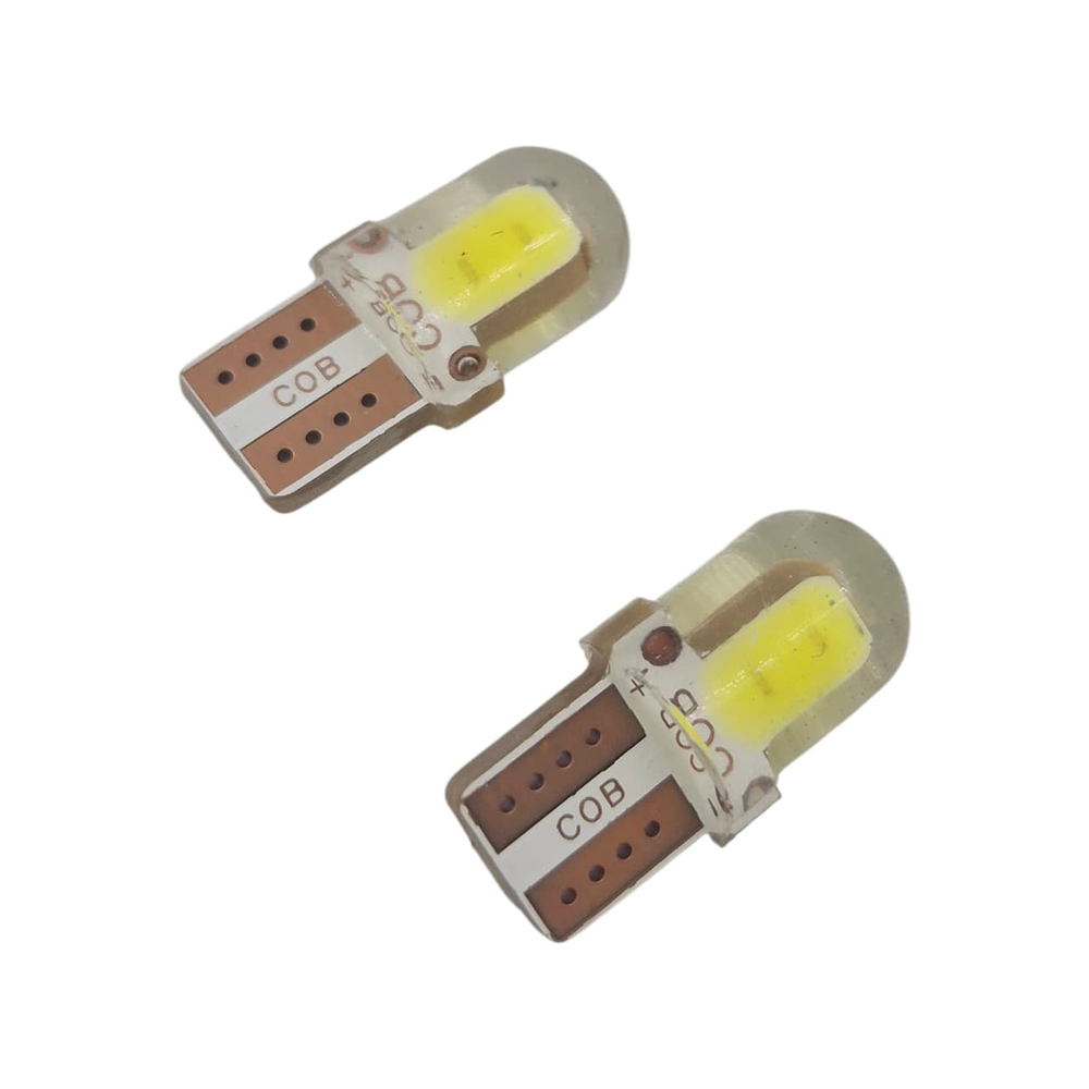 Par Ampolletas 2 Led T10  Blanco Cola De Pescado 
