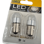 Ampolleta S25 9 Led 3030 12V CANBUS Pata Pareja 1 Cont