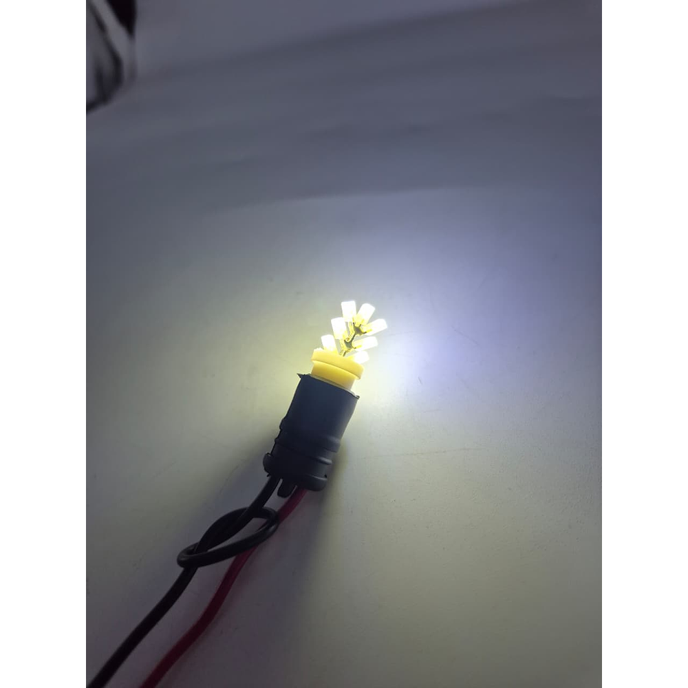 Par Ampolletas 7 Led T10 Blanco Cola De Pescado 
