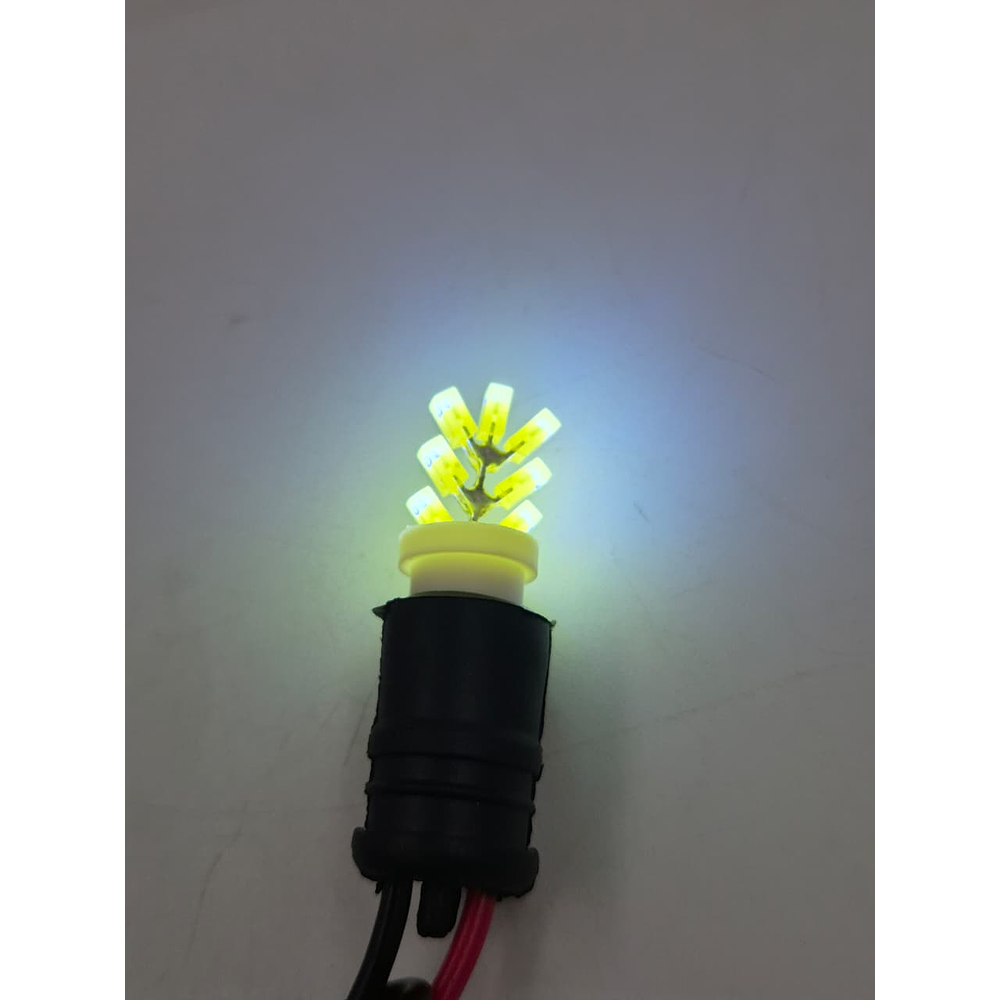 Par Ampolletas 7 Led T10 Blanco Cola De Pescado 