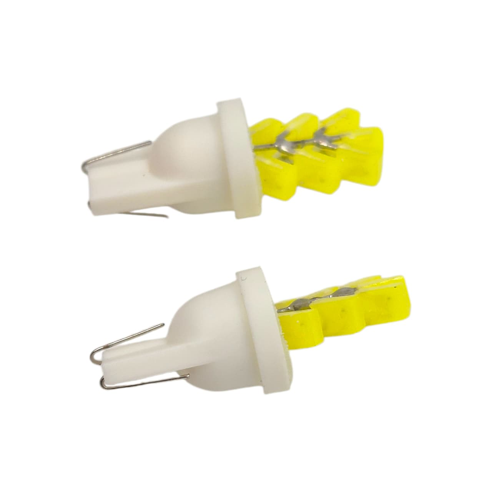 Par Ampolletas 7 Led T10 Blanco Cola De Pescado 