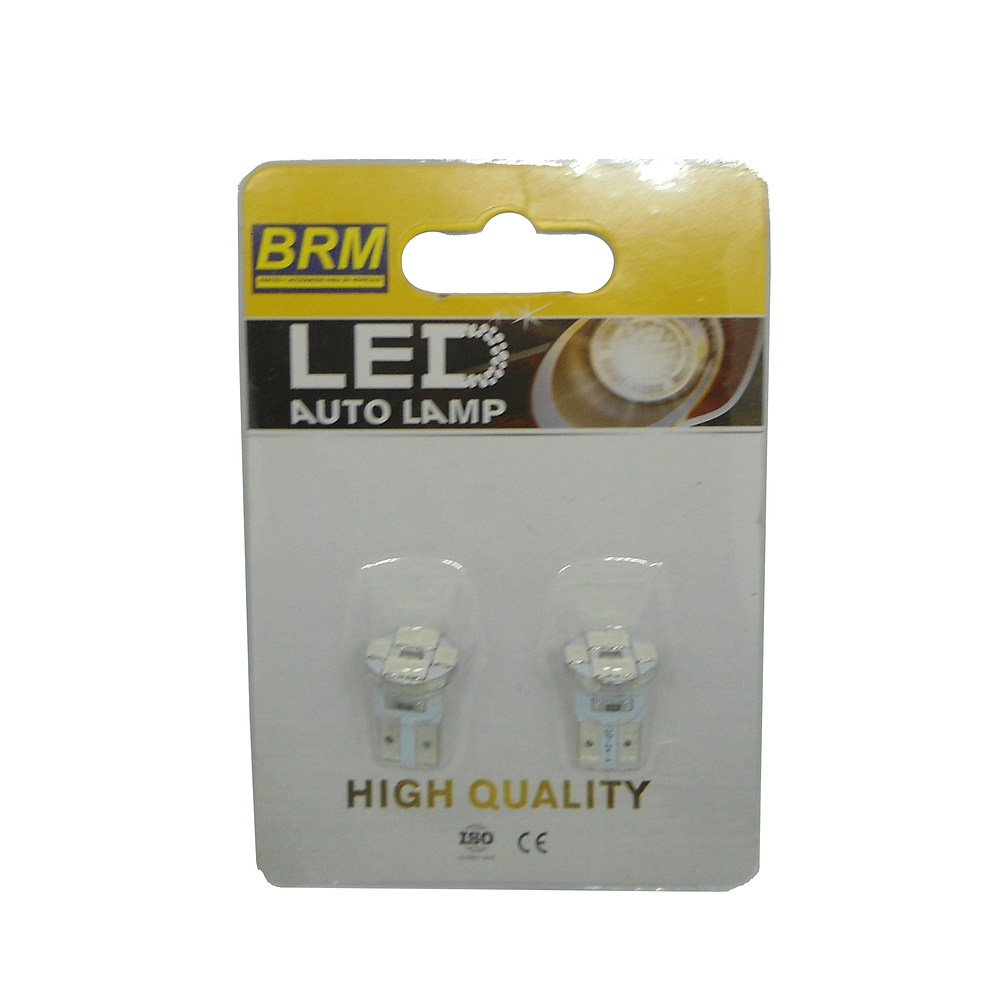 Ampolleta Plana 6 Led T10 Cola De Pescado Luz Azul 12v 