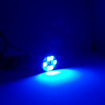 Ampolleta Plana 6 Led T10 Cola De Pescado Luz Azul 12v 