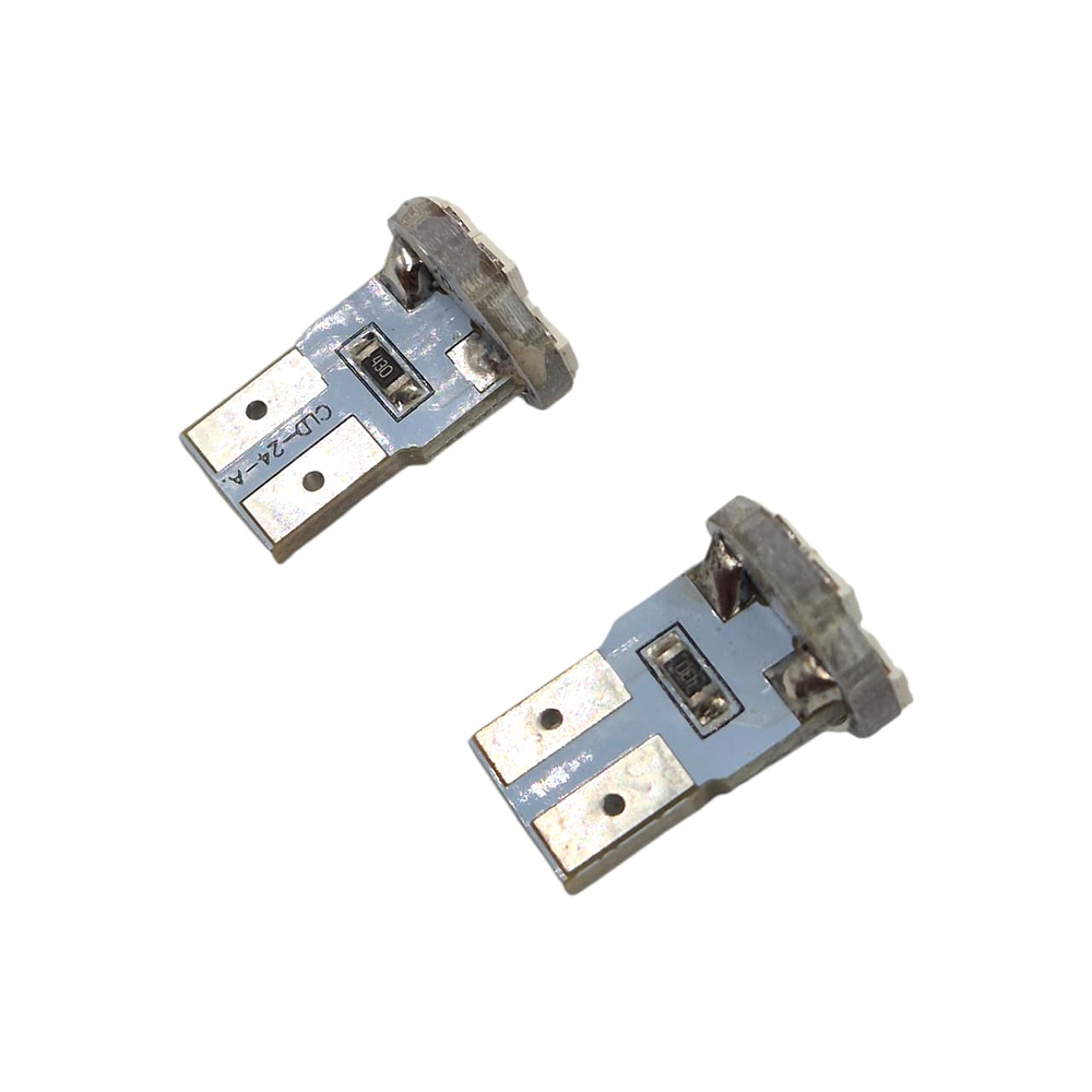 Ampolleta Plana 6 Led T10 Cola De Pescado Luz Azul 12v 