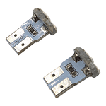 Ampolleta Plana 6 Led T10 Cola De Pescado Luz Azul 12v 