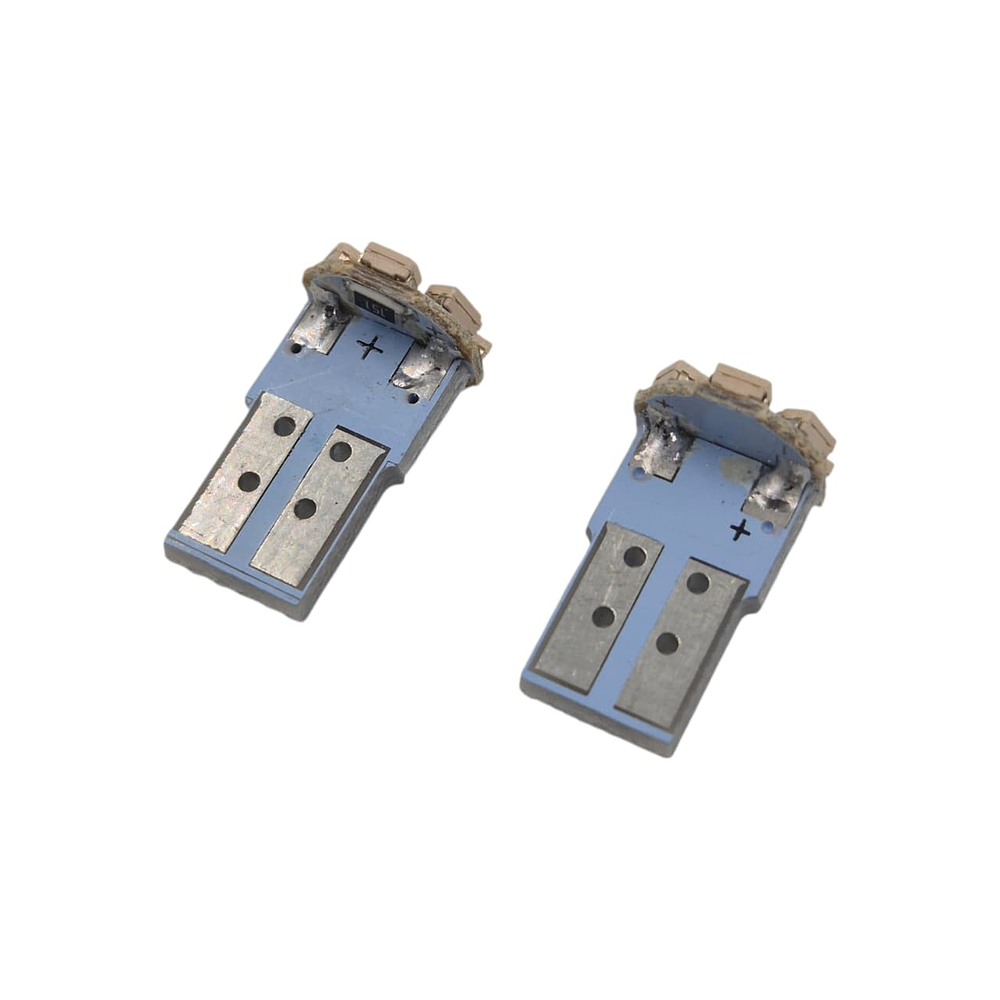 Ampolleta Plana 6 Led T10 Cola De Pescado Amarilla Ambar 12v 