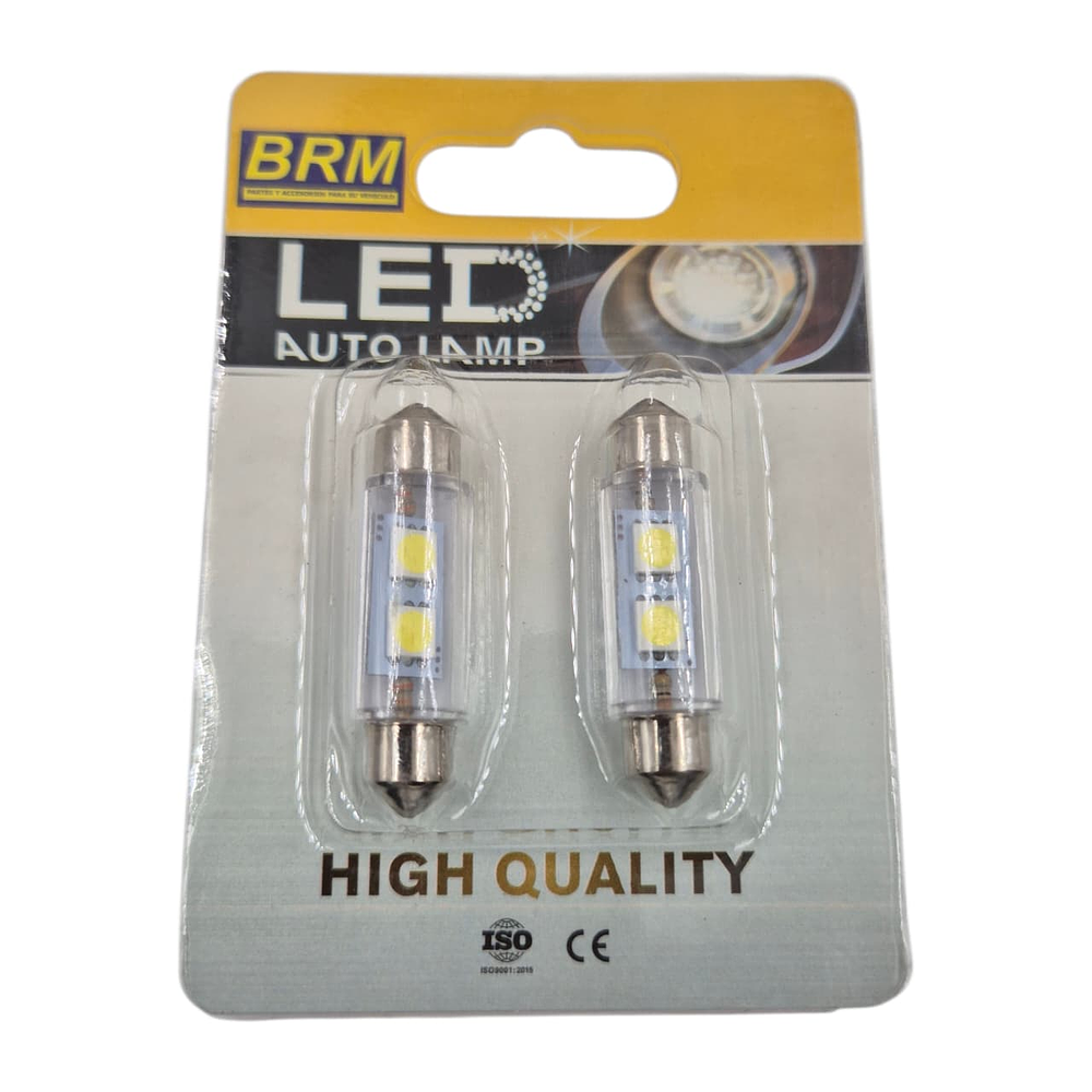 Par Ampolleta Led Tipo Fusible 41mm