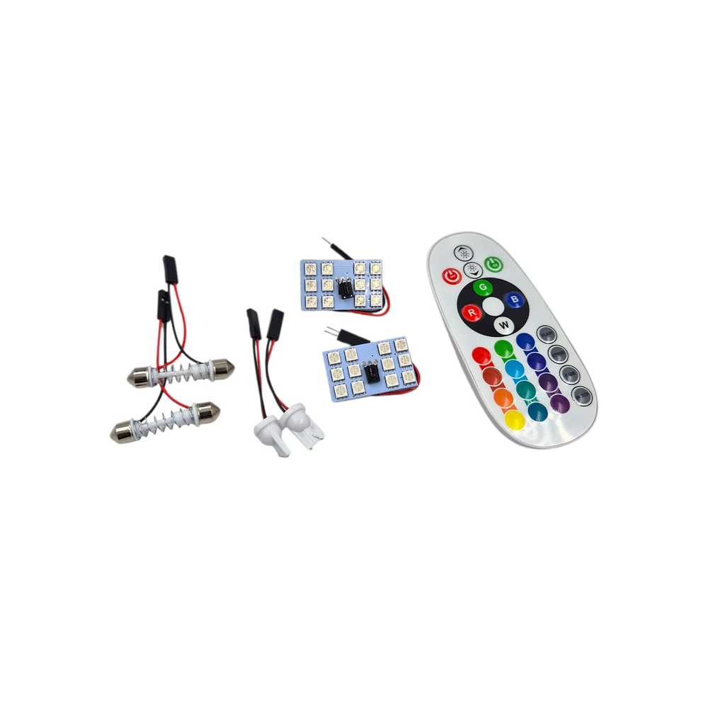 Placa 12 Led Rgb Con control