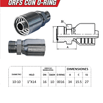 Conector Hidráulico Hembra ORFS 1 pulgadas Hilo 14