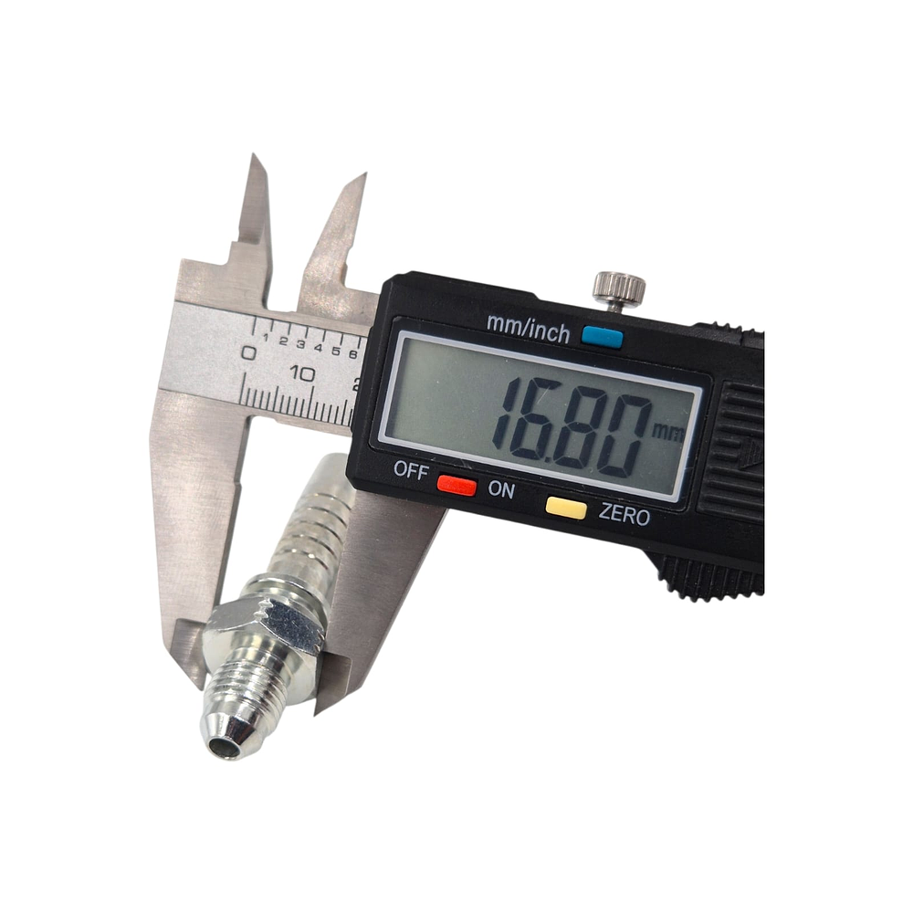 Conector Hidraulico Macho JIC 74 7/16 Hilo 20 10MM