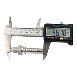 Conector Hidraulico Macho JIC 74 7/16 Hilo 20 10MM