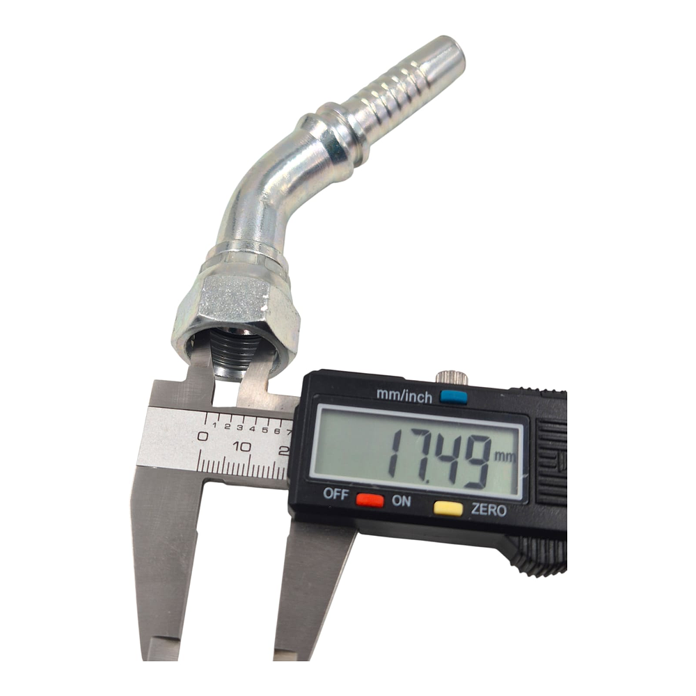 Conector Hidráulico Hembra Jic 3/4 x 16 45 Grados 