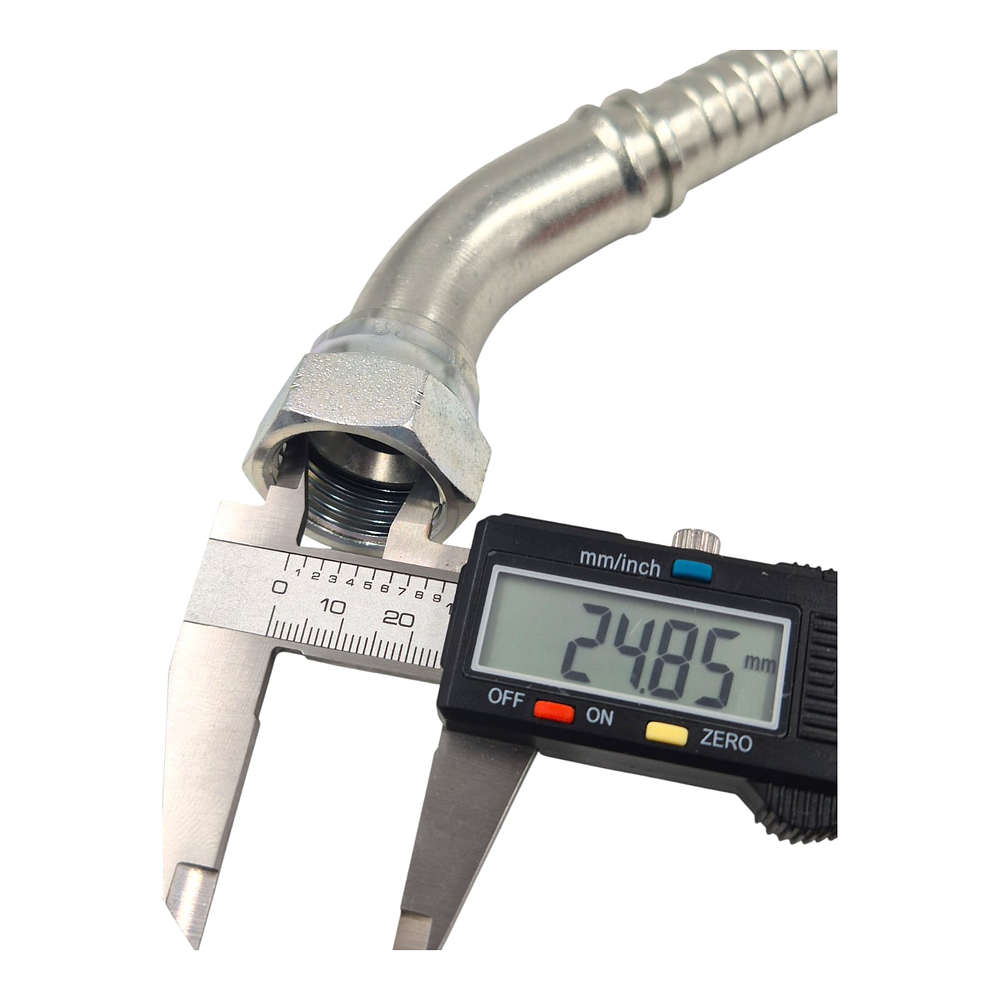 Conector Hidráulico Hembra Jic 1.1/16 x 12 45 Grados 