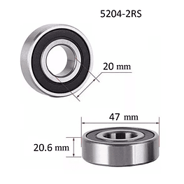 Rodamiento 5204 2rs 20x47x20.6 Milimetros