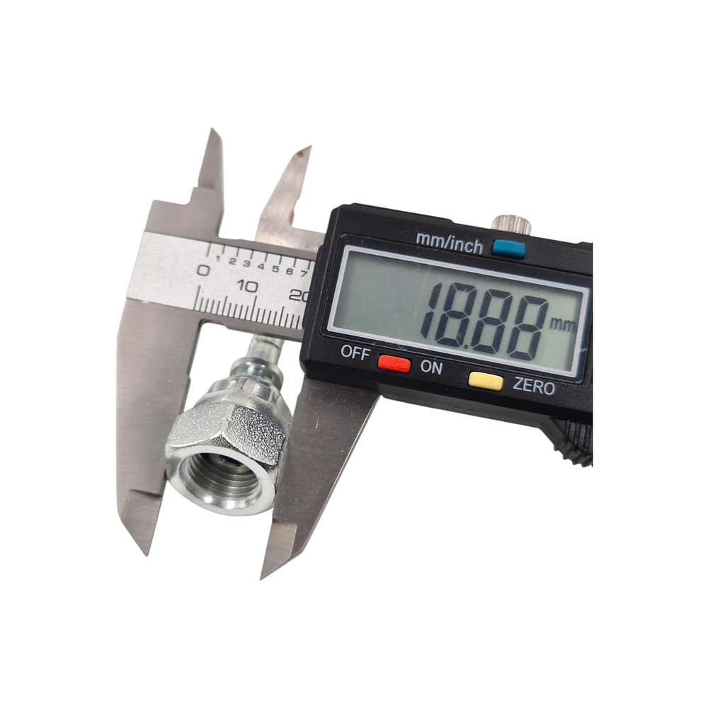 Conector Hidráulico 1/4" x 19 Hembra Giratoria Recta  BSP 60 grados