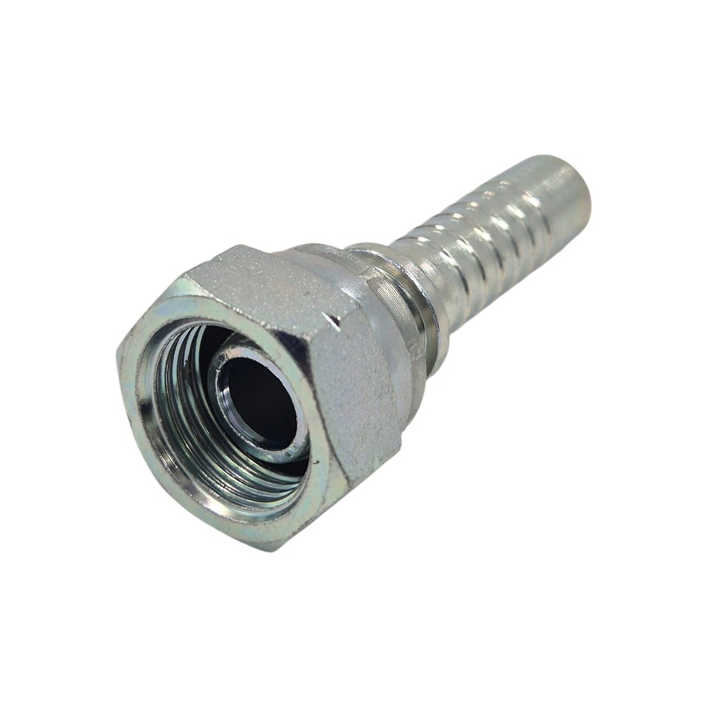 Conector Hidráulico 1/2" x 14 Hembra Giratoria Recta BSP 60 grados