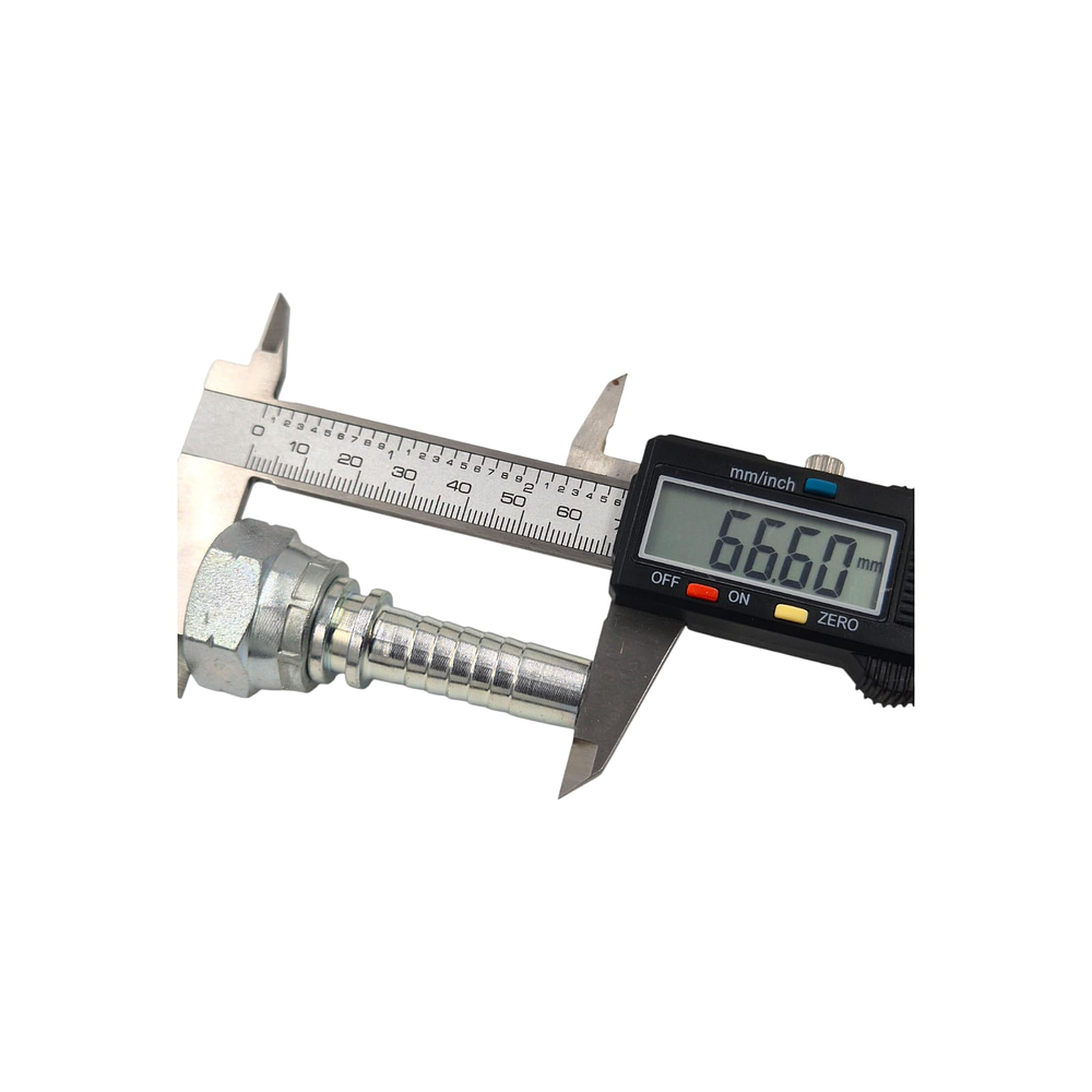 Conector Hidráulico 1/2" x 14 Hembra Giratoria Recta BSP 60 grados