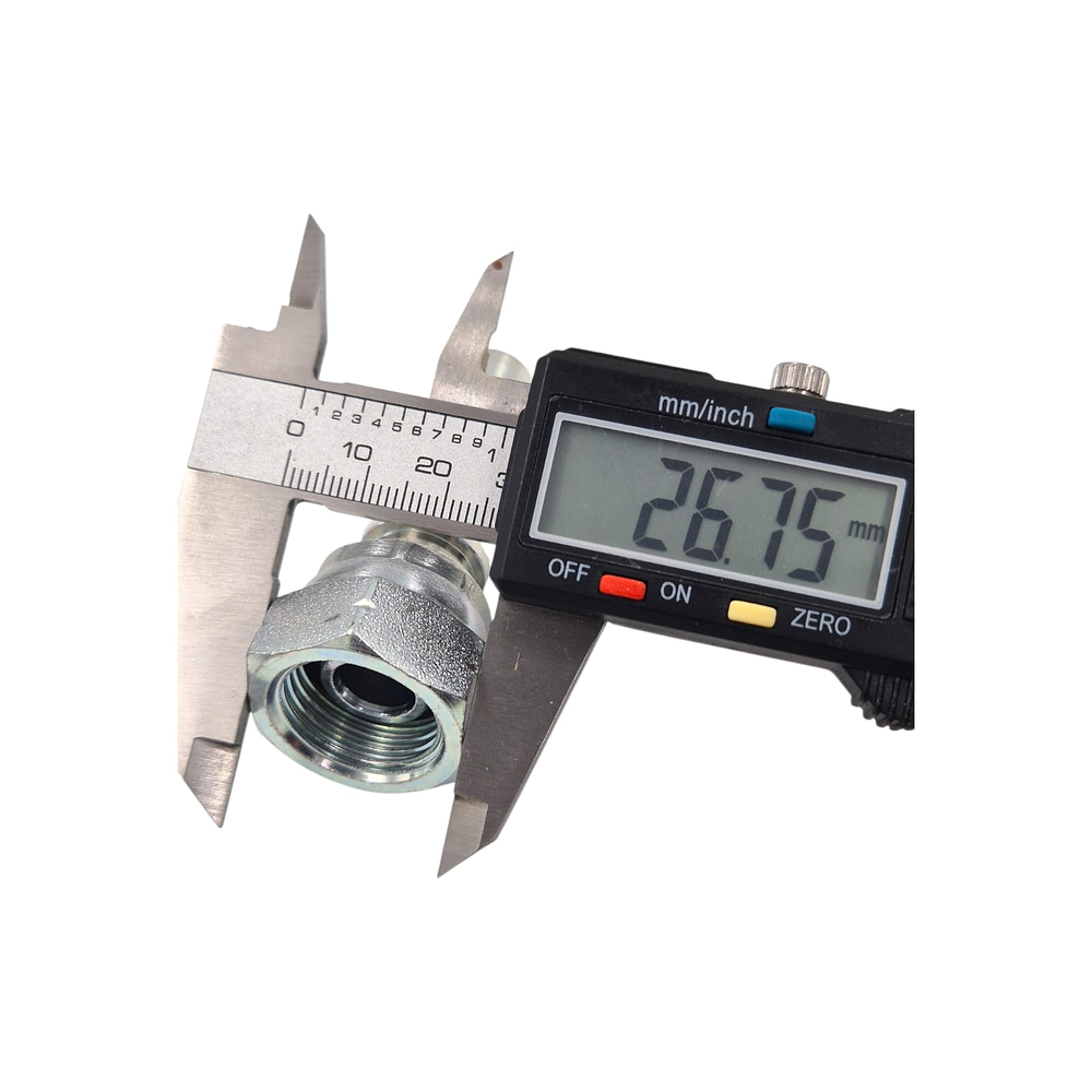 Conector Hidráulico 1/2" x 14 Hembra Giratoria Recta BSP 60 grados