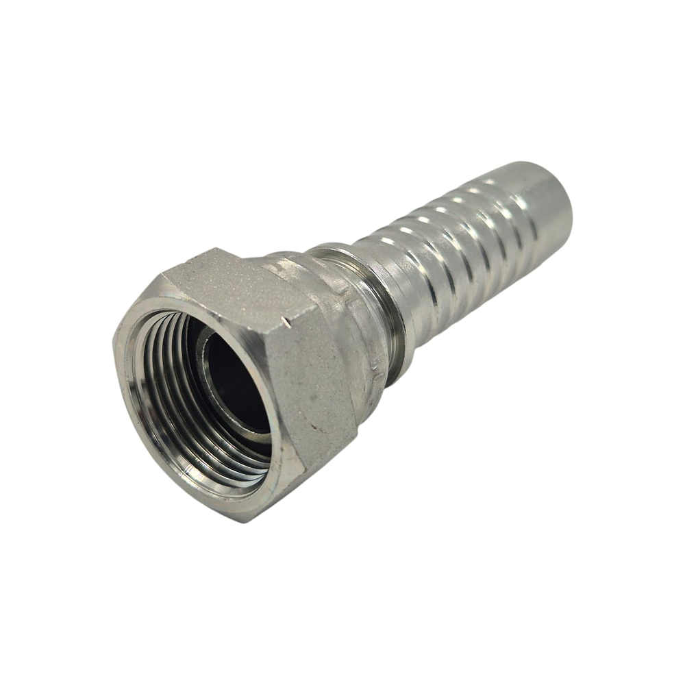 Conector Hidráulico 3/4" x 14 Hembra Giratoria Recta BSP 60 grados
