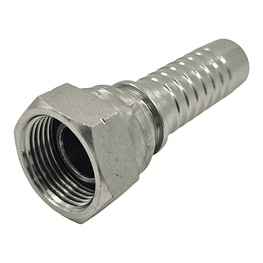Conector Hidráulico 3/4" x 14 Hembra Giratoria Recta BSP 60 grados